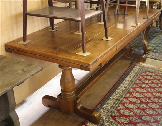 Oak refectory draw leaf dining table